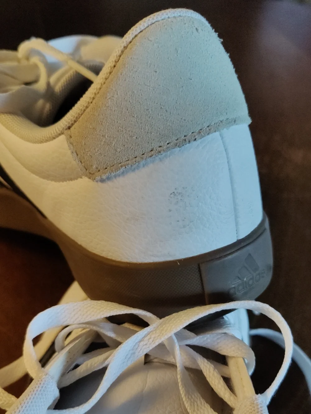 Adidas Men’s White Sneakers with Black Stripes NWOT